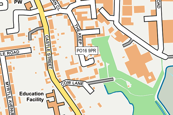 PO16 9PR map - OS OpenMap – Local (Ordnance Survey)