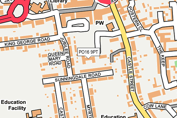 PO16 9PT map - OS OpenMap – Local (Ordnance Survey)