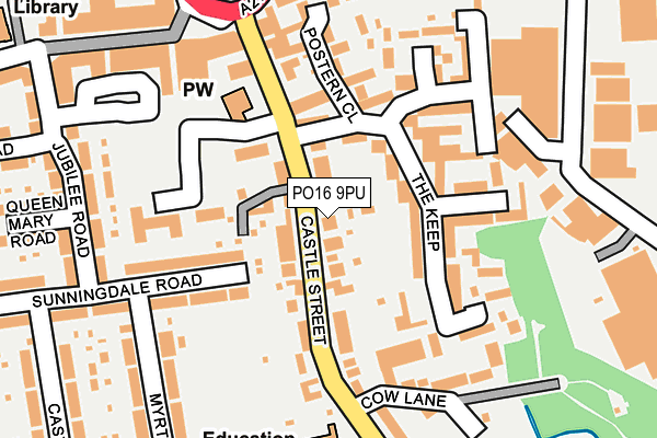 PO16 9PU map - OS OpenMap – Local (Ordnance Survey)