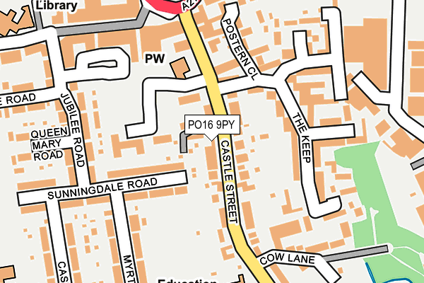 PO16 9PY map - OS OpenMap – Local (Ordnance Survey)