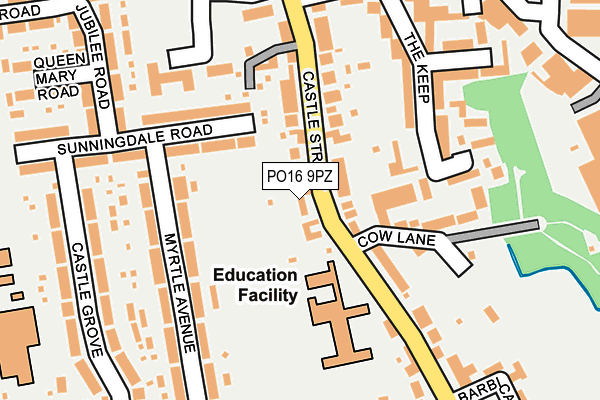 PO16 9PZ map - OS OpenMap – Local (Ordnance Survey)