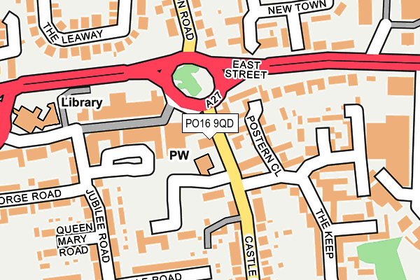 PO16 9QD map - OS OpenMap – Local (Ordnance Survey)