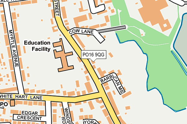PO16 9QG map - OS OpenMap – Local (Ordnance Survey)