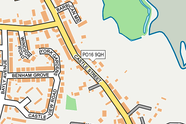 PO16 9QH map - OS OpenMap – Local (Ordnance Survey)