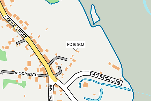 PO16 9QJ map - OS OpenMap – Local (Ordnance Survey)