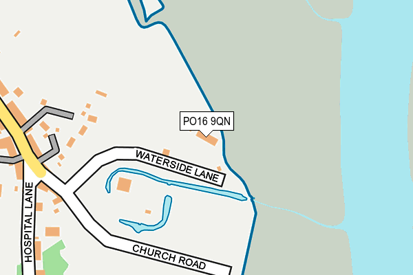 PO16 9QN map - OS OpenMap – Local (Ordnance Survey)