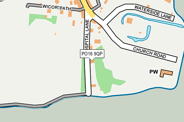 PO16 9QP map - OS OpenMap – Local (Ordnance Survey)