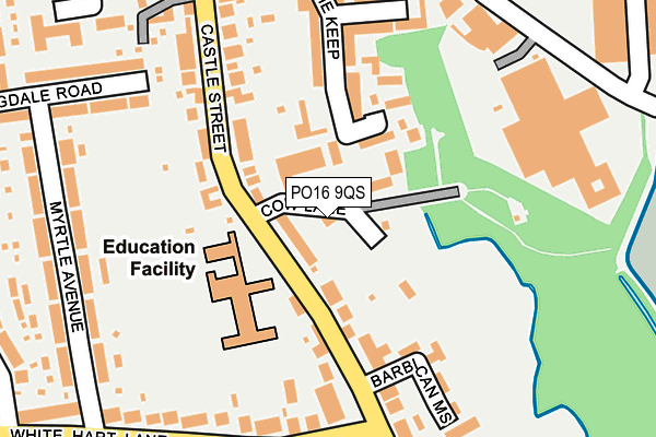 PO16 9QS map - OS OpenMap – Local (Ordnance Survey)
