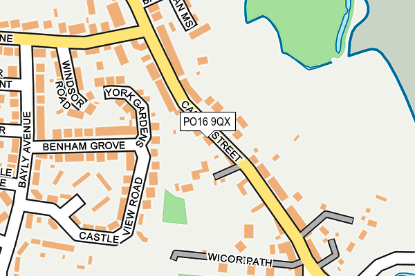 PO16 9QX map - OS OpenMap – Local (Ordnance Survey)