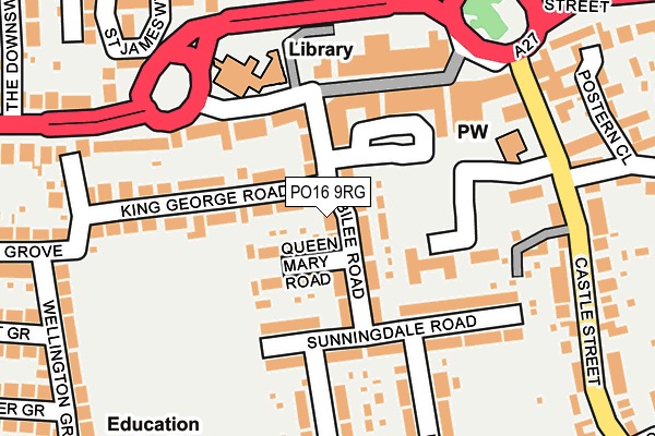 PO16 9RG map - OS OpenMap – Local (Ordnance Survey)