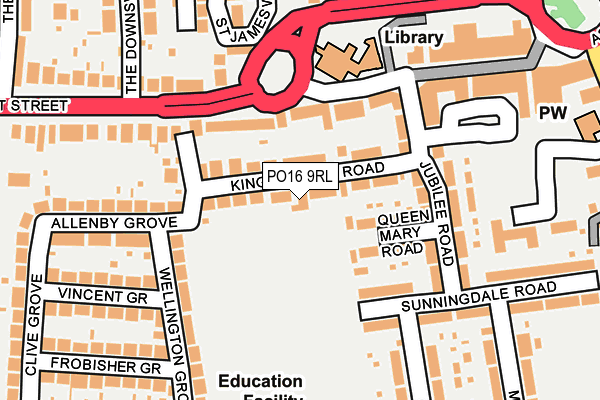 PO16 9RL map - OS OpenMap – Local (Ordnance Survey)