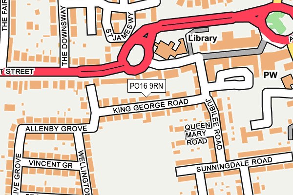 PO16 9RN map - OS OpenMap – Local (Ordnance Survey)