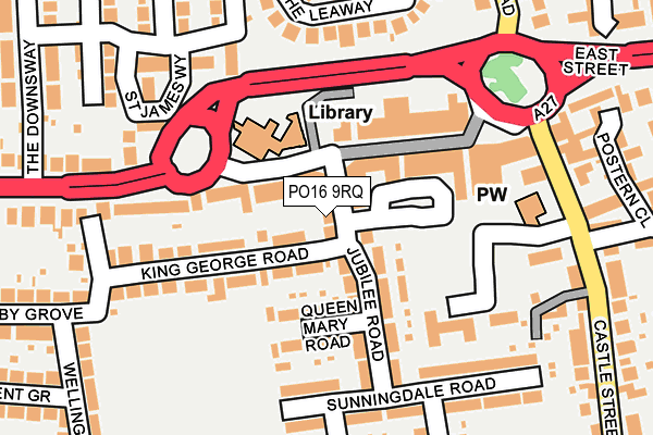 PO16 9RQ map - OS OpenMap – Local (Ordnance Survey)