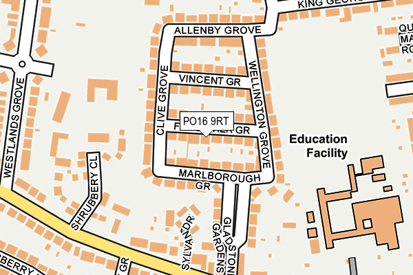 PO16 9RT map - OS OpenMap – Local (Ordnance Survey)