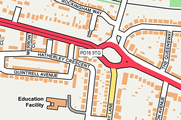 PO16 9TG map - OS OpenMap – Local (Ordnance Survey)