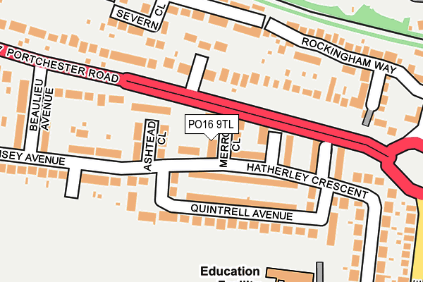 PO16 9TL map - OS OpenMap – Local (Ordnance Survey)