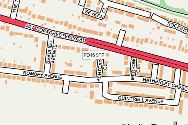 PO16 9TP map - OS OpenMap – Local (Ordnance Survey)