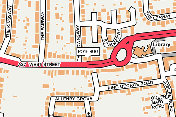 PO16 9UG map - OS OpenMap – Local (Ordnance Survey)