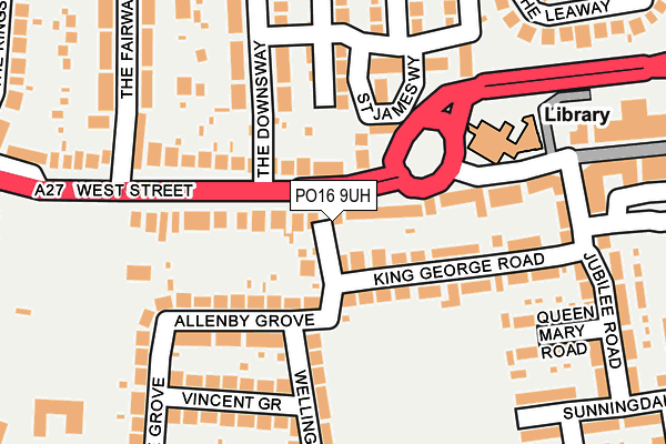 PO16 9UH map - OS OpenMap – Local (Ordnance Survey)