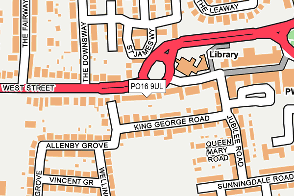 PO16 9UL map - OS OpenMap – Local (Ordnance Survey)