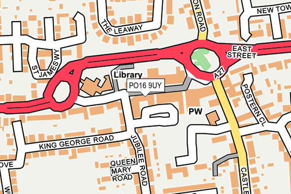 PO16 9UY map - OS OpenMap – Local (Ordnance Survey)