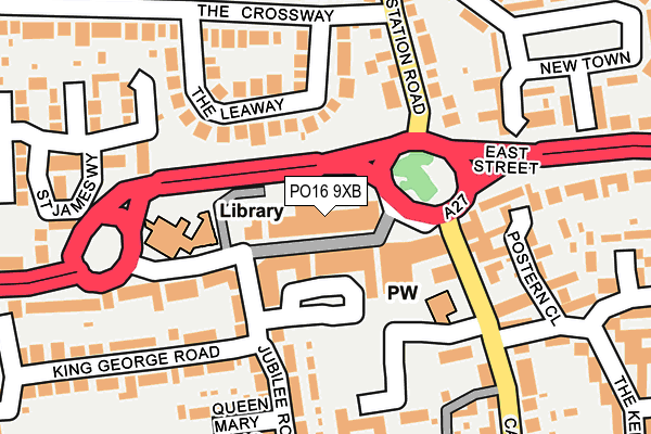PO16 9XB map - OS OpenMap – Local (Ordnance Survey)