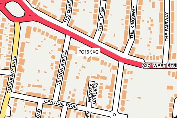 PO16 9XG map - OS OpenMap – Local (Ordnance Survey)