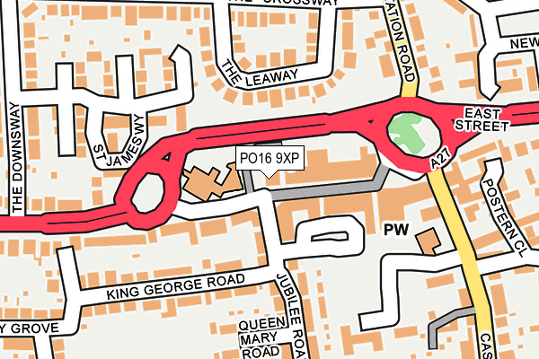 PO16 9XP map - OS OpenMap – Local (Ordnance Survey)