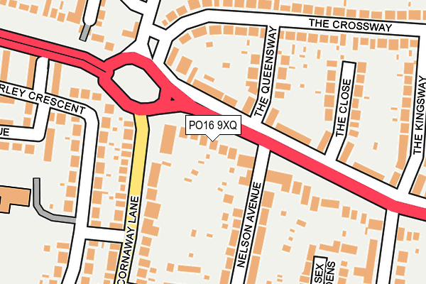 PO16 9XQ map - OS OpenMap – Local (Ordnance Survey)