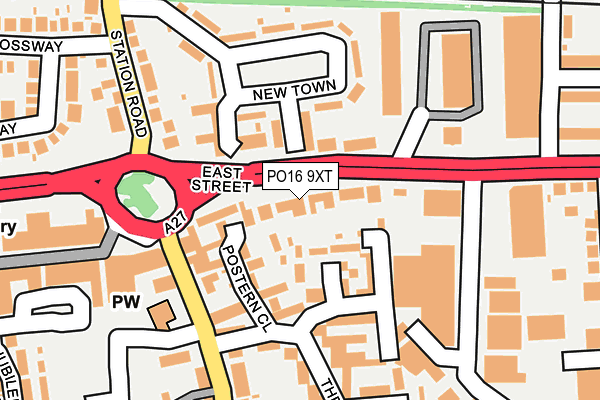 PO16 9XT map - OS OpenMap – Local (Ordnance Survey)