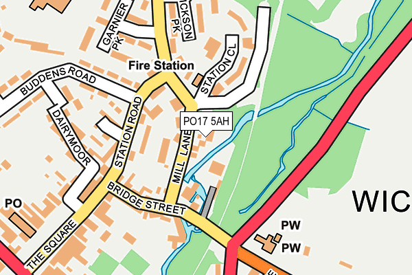 PO17 5AH map - OS OpenMap – Local (Ordnance Survey)