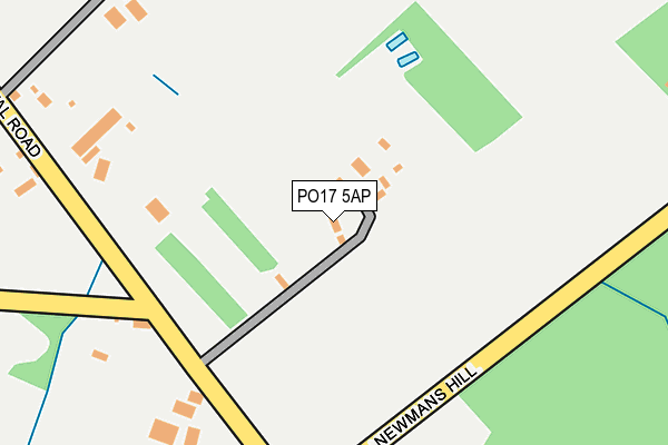 PO17 5AP map - OS OpenMap – Local (Ordnance Survey)
