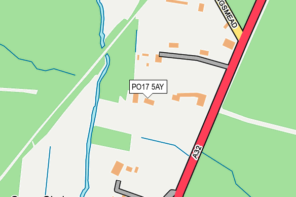 PO17 5AY map - OS OpenMap – Local (Ordnance Survey)