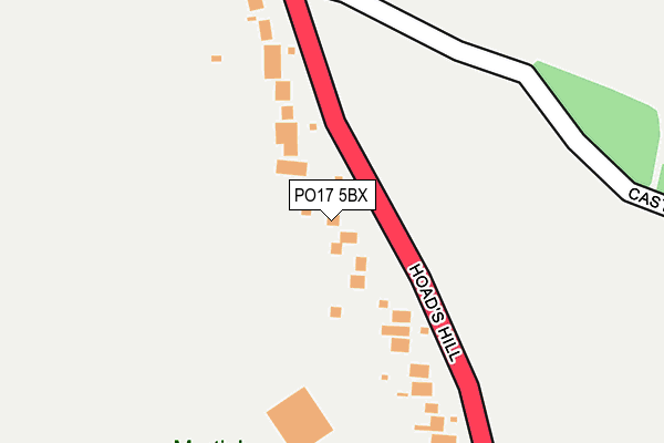 PO17 5BX map - OS OpenMap – Local (Ordnance Survey)