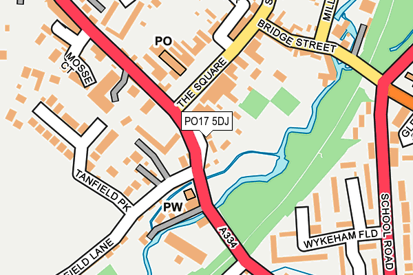 PO17 5DJ map - OS OpenMap – Local (Ordnance Survey)