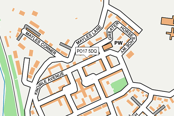 PO17 5DQ map - OS OpenMap – Local (Ordnance Survey)