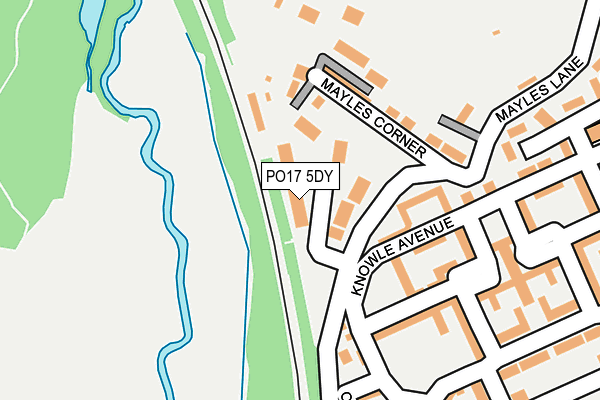 PO17 5DY map - OS OpenMap – Local (Ordnance Survey)