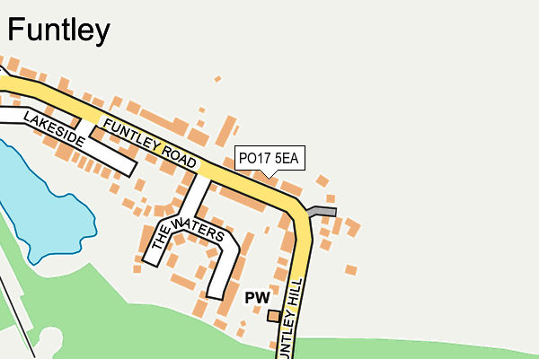 PO17 5EA map - OS OpenMap – Local (Ordnance Survey)