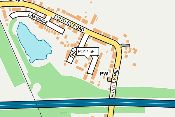 PO17 5EL map - OS OpenMap – Local (Ordnance Survey)