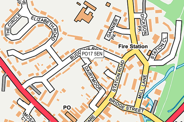 PO17 5EN map - OS OpenMap – Local (Ordnance Survey)