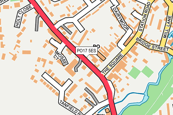 PO17 5ES map - OS OpenMap – Local (Ordnance Survey)