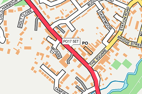 PO17 5ET map - OS OpenMap – Local (Ordnance Survey)
