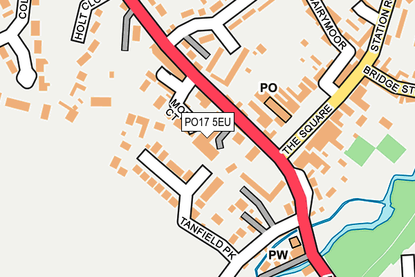 PO17 5EU map - OS OpenMap – Local (Ordnance Survey)