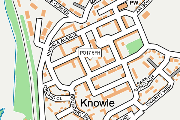 PO17 5FH map - OS OpenMap – Local (Ordnance Survey)