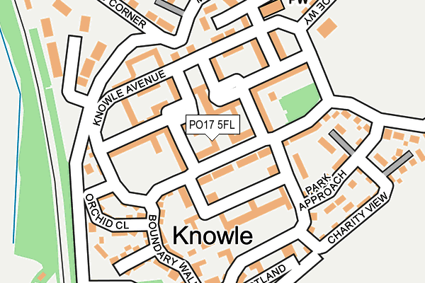 PO17 5FL map - OS OpenMap – Local (Ordnance Survey)