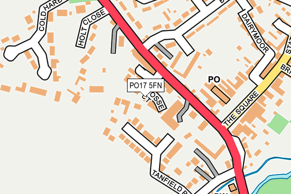 PO17 5FN map - OS OpenMap – Local (Ordnance Survey)