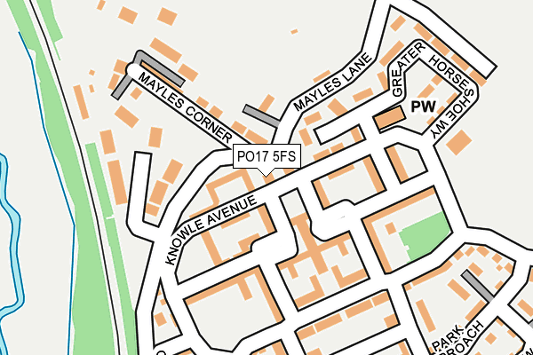 PO17 5FS map - OS OpenMap – Local (Ordnance Survey)