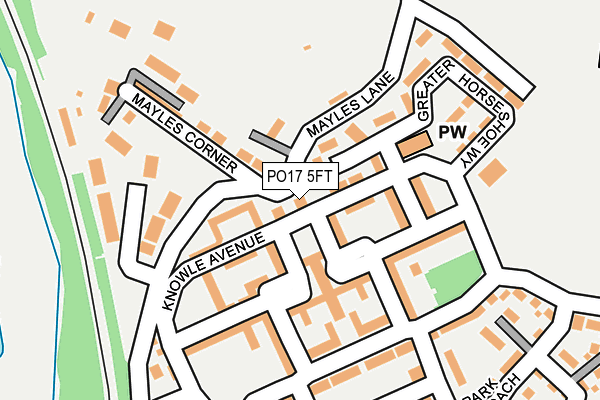 PO17 5FT map - OS OpenMap – Local (Ordnance Survey)