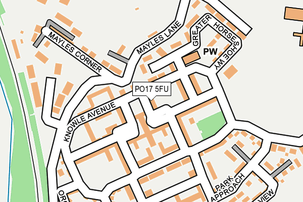 PO17 5FU map - OS OpenMap – Local (Ordnance Survey)