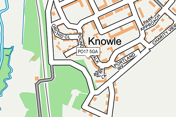 PO17 5GA map - OS OpenMap – Local (Ordnance Survey)